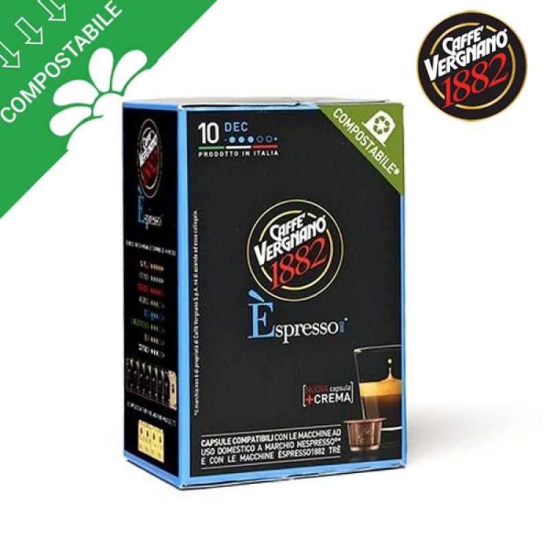 120 capsule compostabili Vergnano DEC per Nespresso